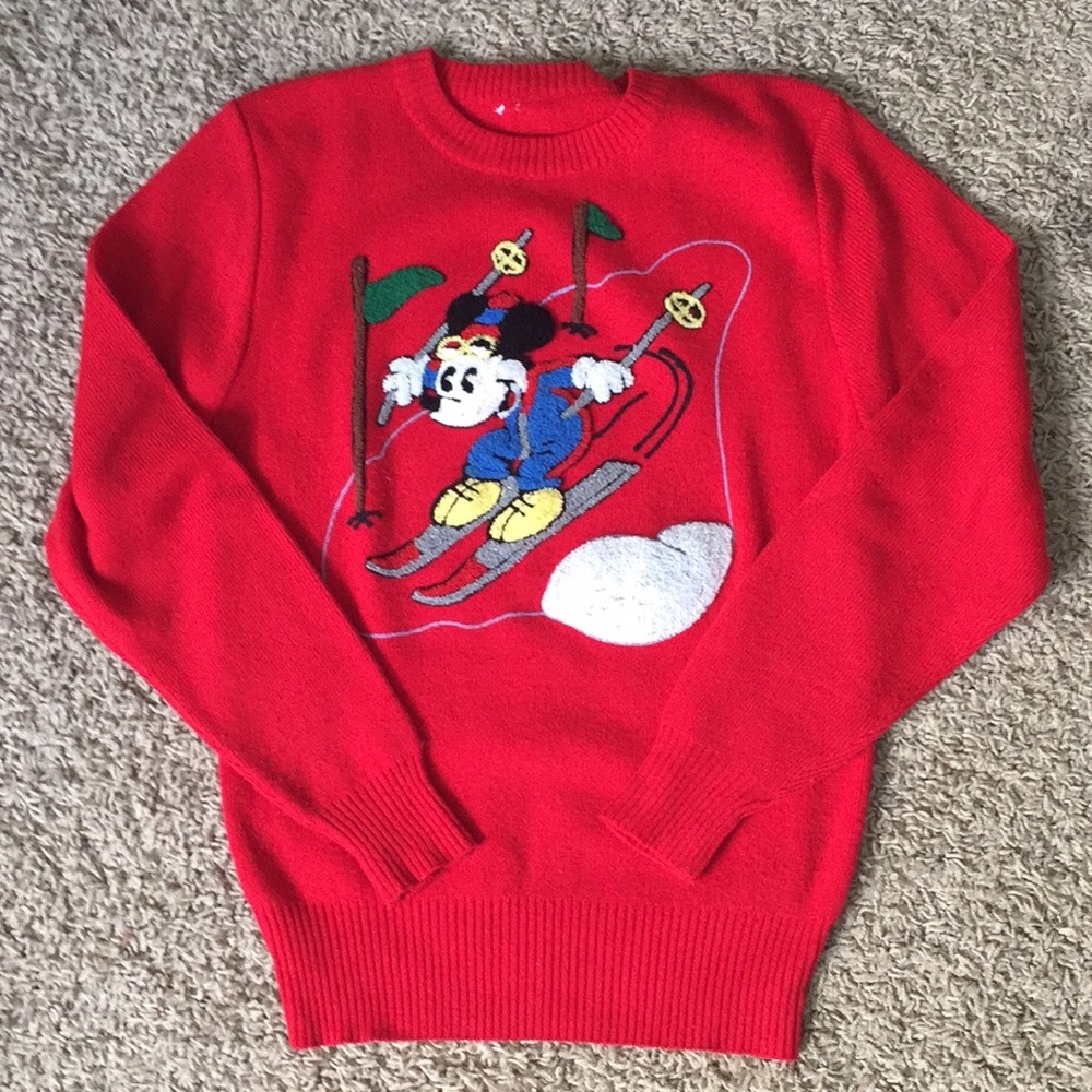 Vintage Disney ski Christmas sweater
